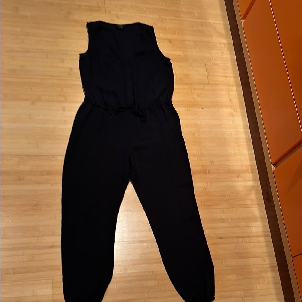 Theory Black Sleeveless Jumpsuit